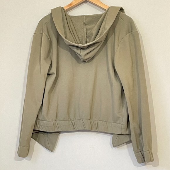 Grey & Gray, Sz Lg, Olive Green, Hooded Cardigan Sweatshirt - Picture 2 of 7